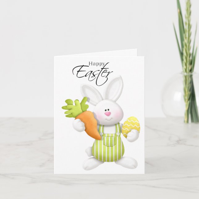 Carte adorable de lapin de Pâques (Devant)