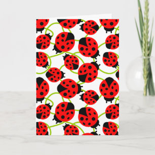 Carte adorable Ladybugs