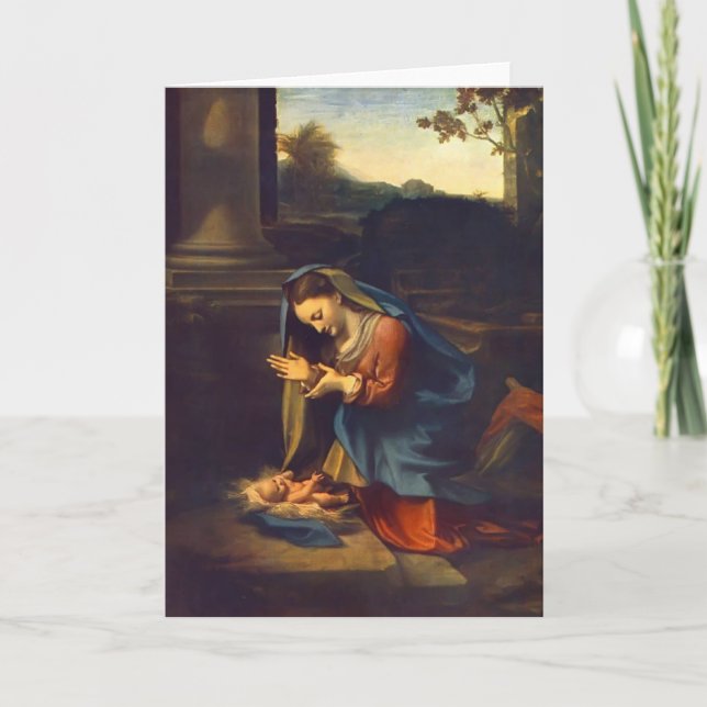 Carte Adoration de Correggio- de l'enfant (Devant)