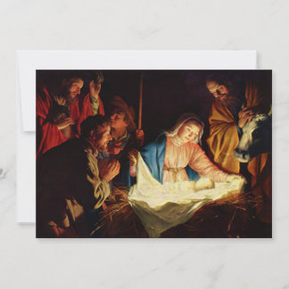 Carte Adoration des bergers - Honthorst