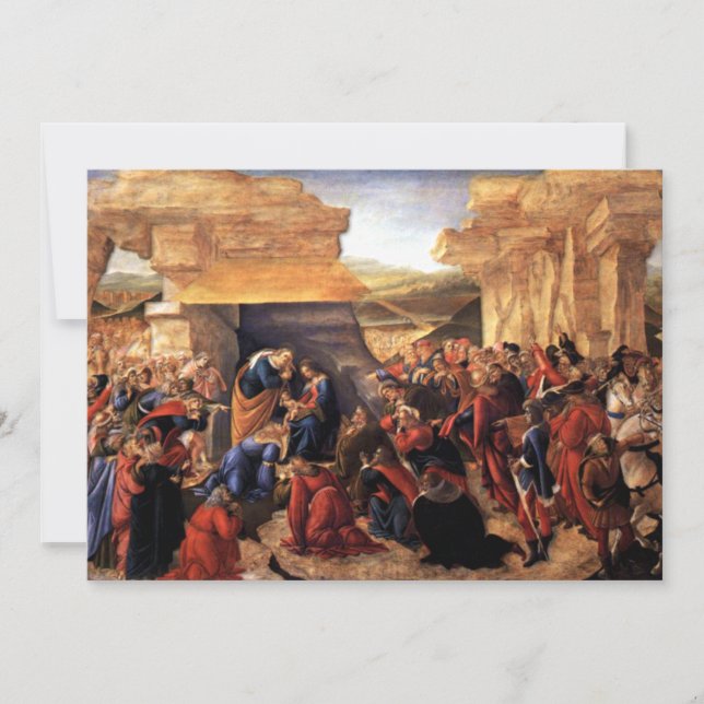 Carte Adoration des Mages - Botticelli (Devant)