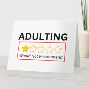 Carte Adulte 1 Étoile Ne Recommanderait Pas Amusant Anni