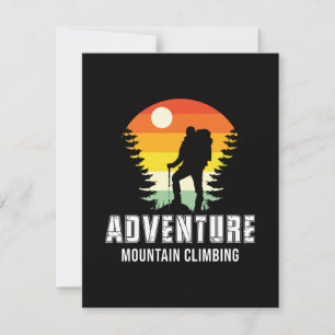 Carte Adventure Outdoor Camping Hiker and Forest