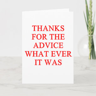 Carte ADVICE joke