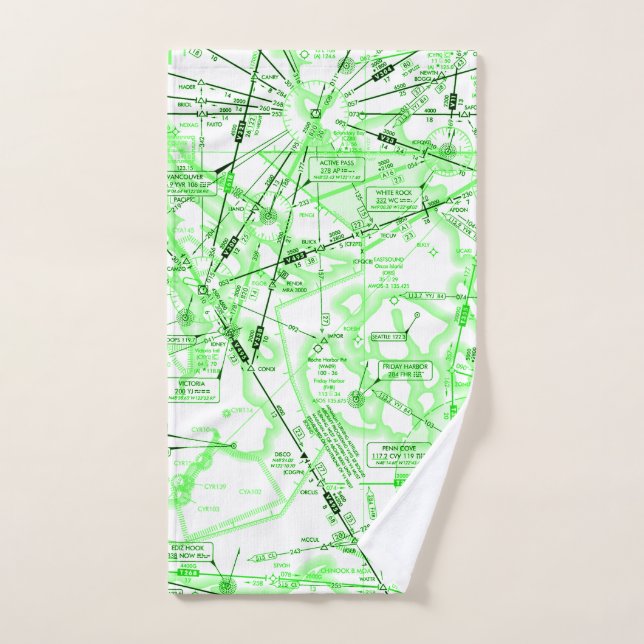 Carte aérienne (Serviette à main)