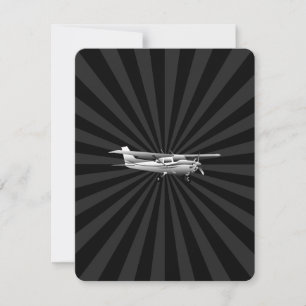 Carte Aéronef classique Cessna Silhouette Flying Burst