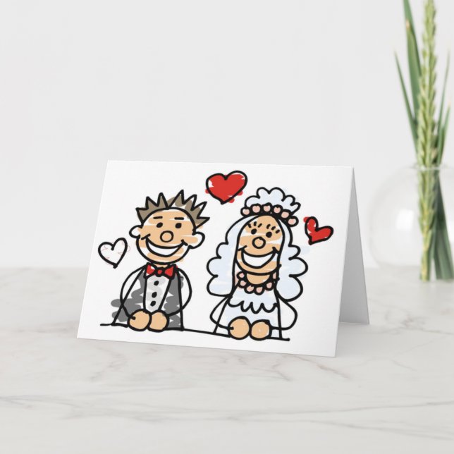 Carte affectueuse de couples de mariage (2) (Devant)
