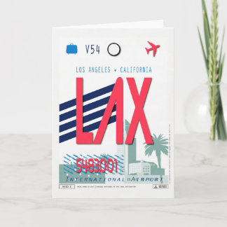 Carte Affiche de bagages de l'aéroport de Los Angeles