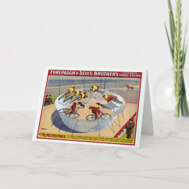 Carte Affiche De Cirque Des Sept Gaynells Vélos D'Équita (Devant)