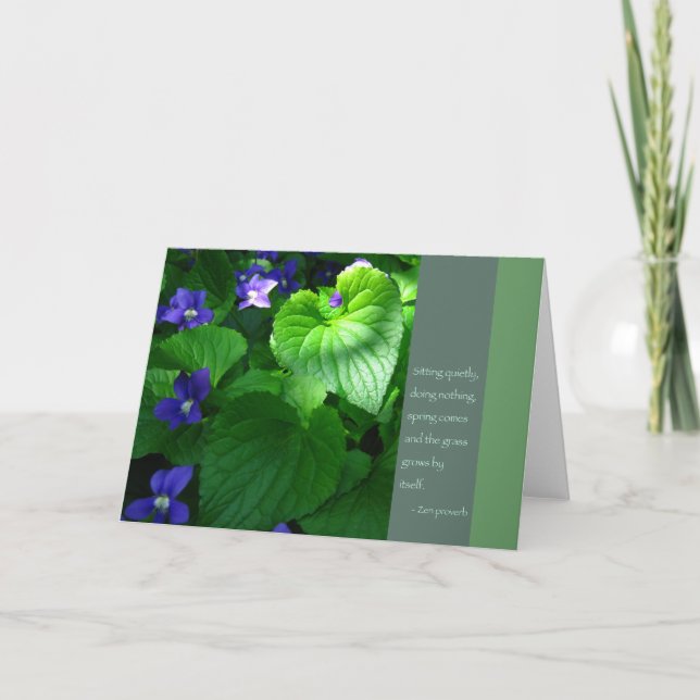 Carte Affiche de citation de proverbe de zen (Devant)