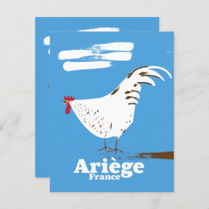 Carte Affiche de voyage Ariège France.