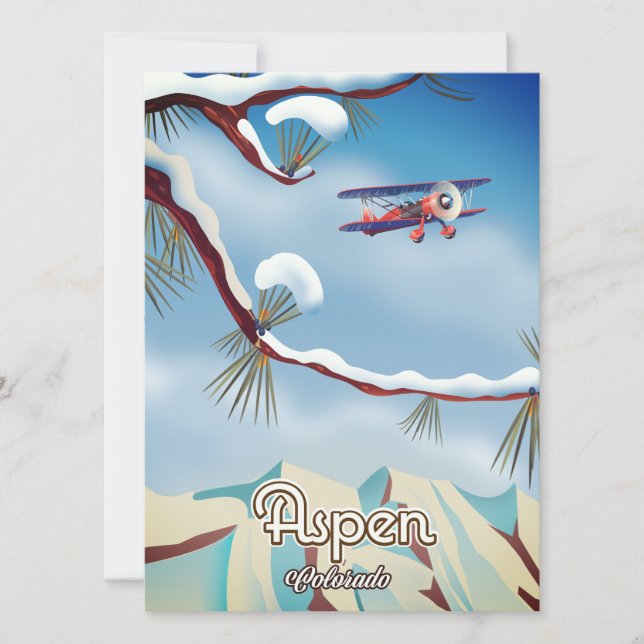 Carte Affiche de voyage Aspen Colorado (Devant)
