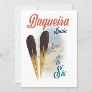 Carte Affiche de voyage Baqueira Espagne