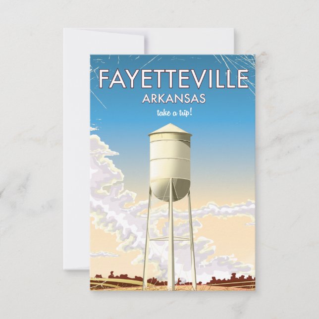 Carte Affiche de voyage de Fayetteville Arkansas (Devant)
