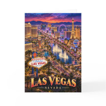 Affiche de voyage de Las Vegas Nevada Neon Skyline
