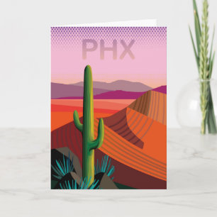 Carte Affiche de voyage de Phoenix Arizona  