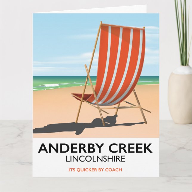 Carte Affiche de voyage du bord de mer d'Alderby (Devant)