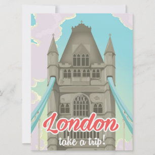 Carte Affiche de voyage du pont de la Tour de Londres