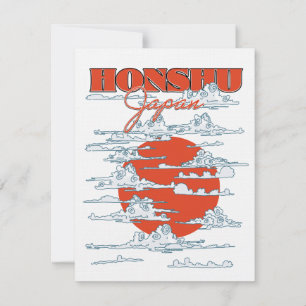 Carte Affiche de voyage Honshu Japon