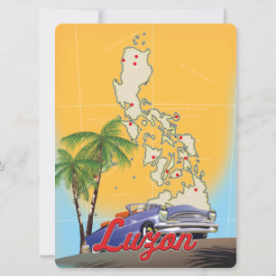Carte Affiche de voyage Luzon Philippines