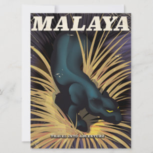 Carte Affiche de voyage Malaya Vintage.