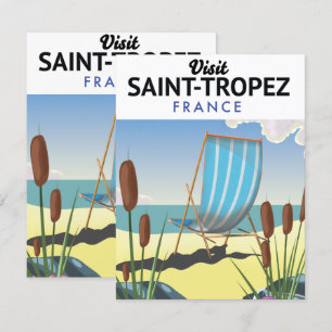 Carte Affiche de voyage Saint-Tropez France