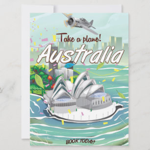 Carte Affiche de voyage vintage Australie Sydney