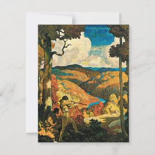 Carte Affiche de voyage vintage NC Wyeth, Dans le vieux 