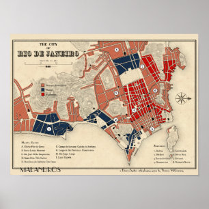 Carte affiche Malandros Rio de Janeiro