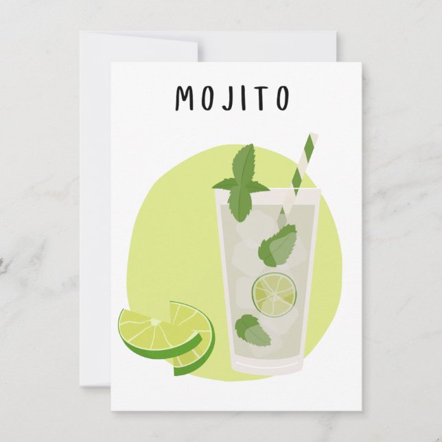 Carte Affiche Mojito petit format (Devant)
