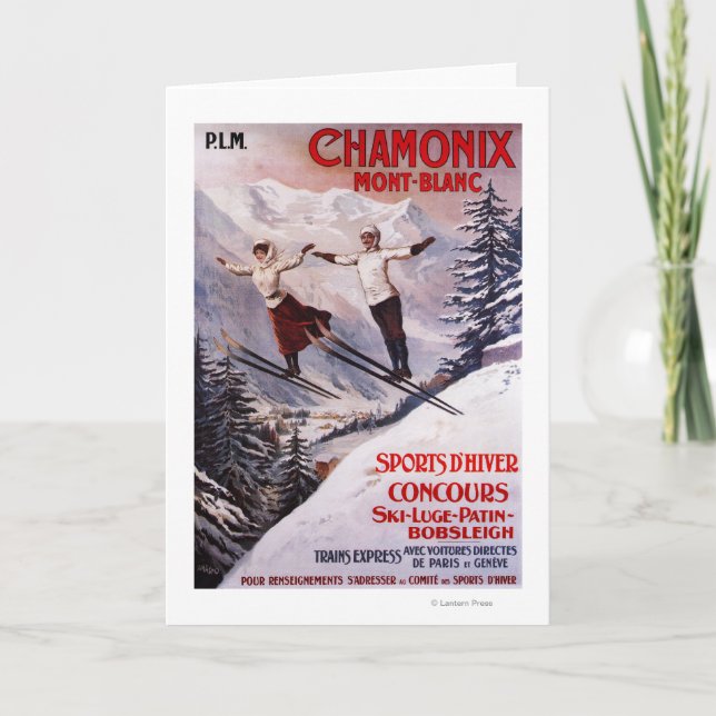 Carte Affiche promotionnelle ski (Devant)