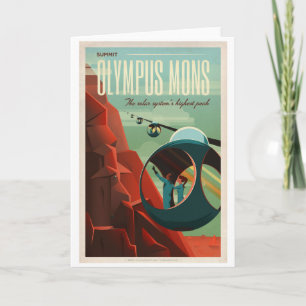 Carte Affiche touristique SpaceX Mars Olympus Mons