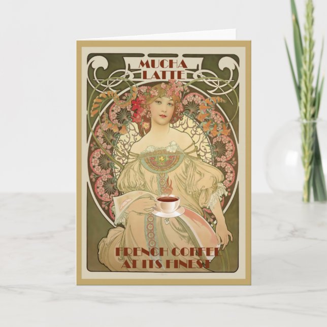 Carte Affiche vintage de café (Devant)