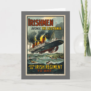 Carte Affiche vintage de Lusitania (recrutement