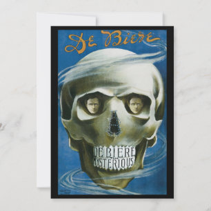 Carte Affiche vintage de magie, De Biere le Mystérieux