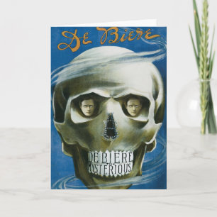 Carte Affiche vintage de magie, De Biere le Mystérieux