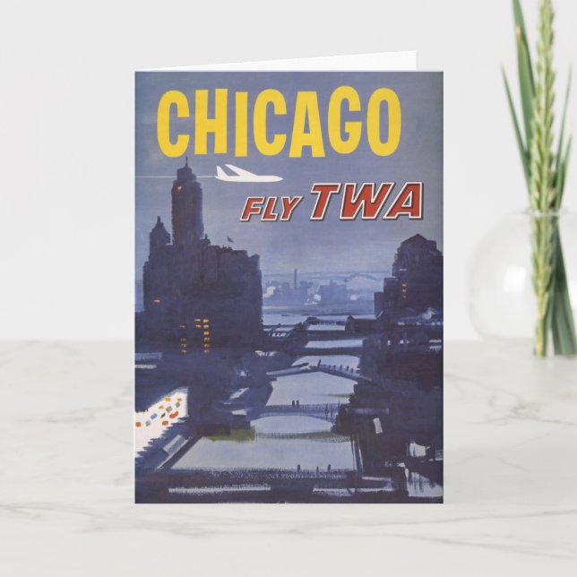 Carte Affiche Voyage Pour Les Vols Trans World Airlines (Devant)