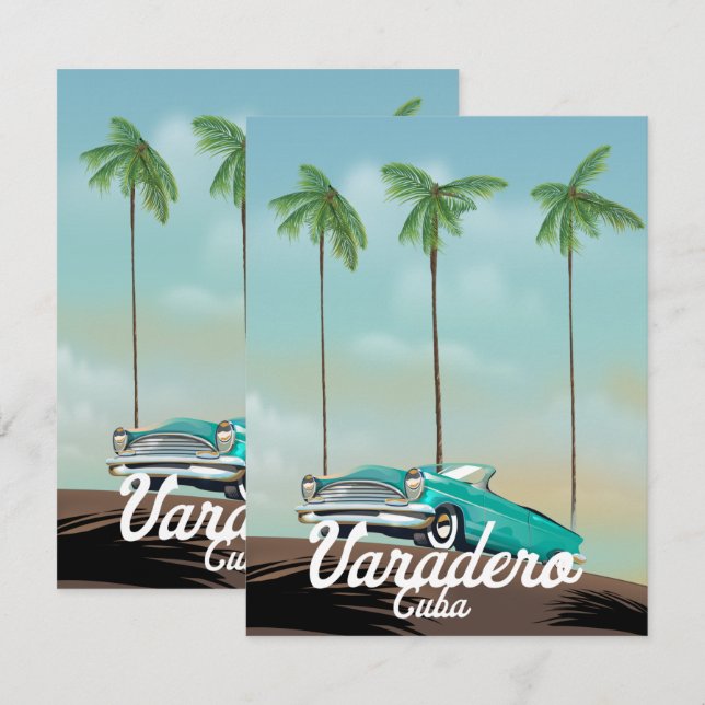 Carte Affiche Voyage Varadero Cuba (Devant / Derrière)