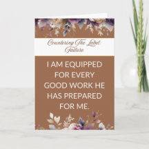 Affirmation card mental wellness for her - Beige