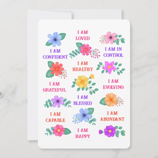 Carte Affirmation personnalisable Motivation inspiration (Devant)