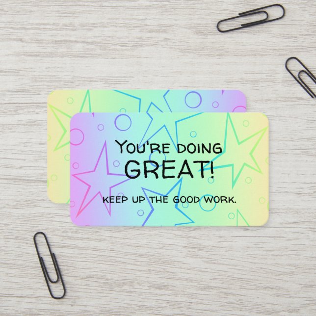 Carte Affirmations (Devant/Arrière en situation)