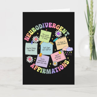 Carte Affirmations neurodivergents Sensibilisation à l'a
