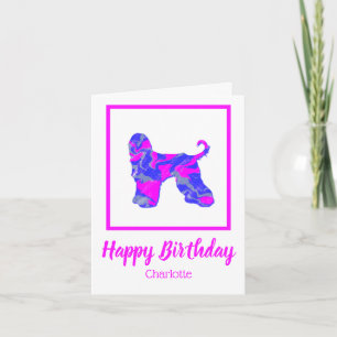 Carte Afghan Hound Dog Drôle Anniversaire