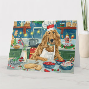 Carte Afghan Hound Holiday Baking : Noël festif
