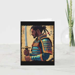 Carte Africain Samurai Vintage Afro Américain Bushido Wa