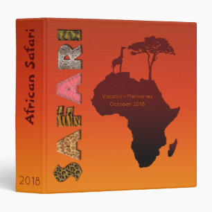 Carte africaine de safari - classeur de souvenirs