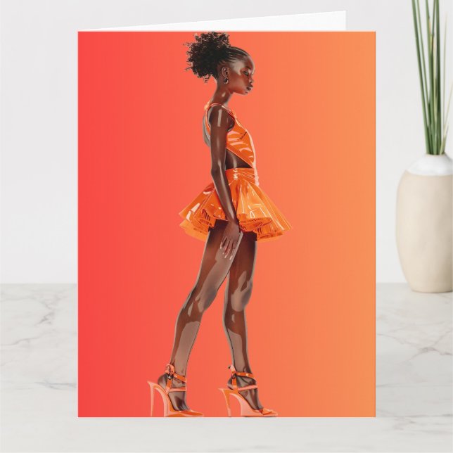 Carte African American Black Queen Melanin Sista Shopp (Devant)