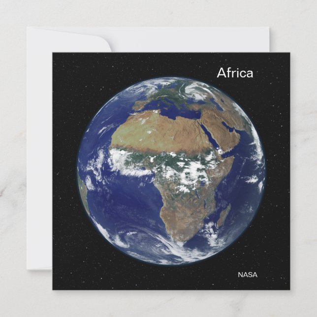Carte Afrique de l'espace, NASA Full Disk Image (Devant)