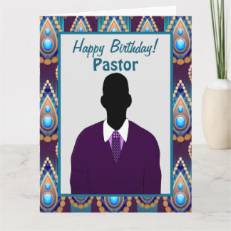 Carte Afro-Américain Pasteur Ogee Arrière - plan Anniver