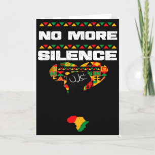 Carte Afro-Américain Plus de Silence Mois d'Histoire des
